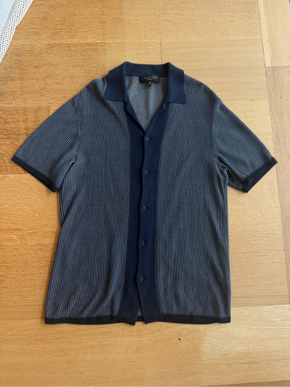 rag & bone Navy Short-Sleeve Shirt